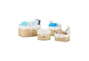 relaxdays Aufbewahrungskorb 4er Set Bambus Natur Bild 2