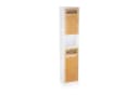 relaxdays Badschrank hoch Landhausstil Bambus Weiß/Braun Bild 2