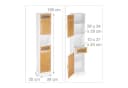 relaxdays Badschrank hoch Landhausstil Bambus Weiß/Braun Bild 4