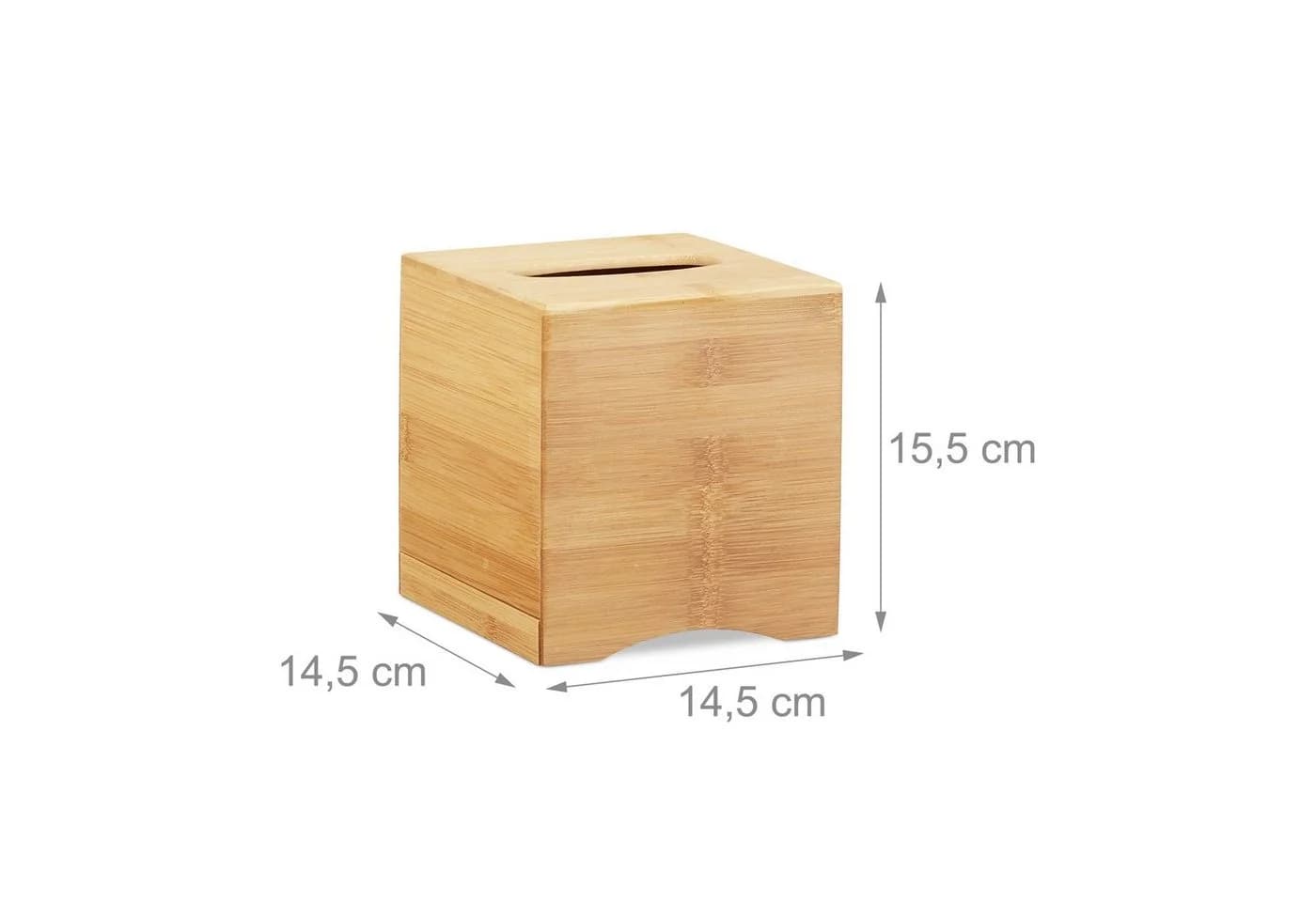 RELAXDAYS Kosmetiktücherbox quadratisch Bambus Natur - Bild 4