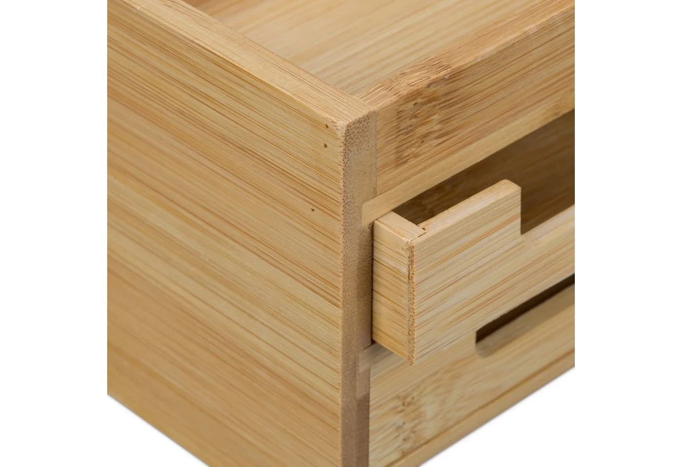 relaxdays Schreibtisch Organizer aus Bambus mit Schubladen - Bild 5
