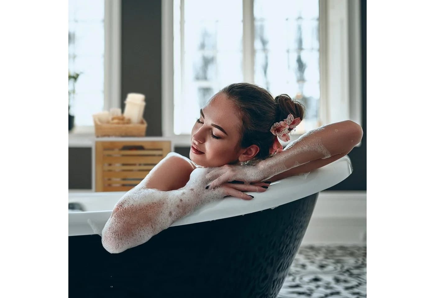 relaxdays Beistellschrank Bambus Weiß Landhausstil - Bild 3