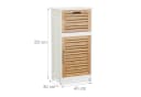 relaxdays Beistellschrank Bambus Weiß Landhausstil Bild 4