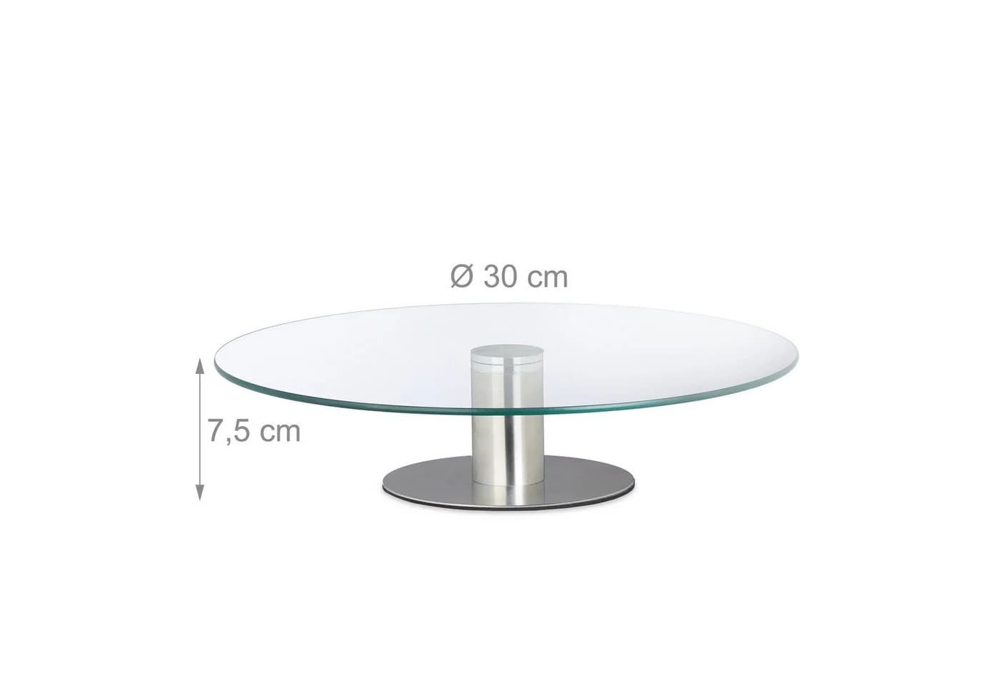 relaxdays Drehbare Tortenplatte mit Standfuß, Glas - Bild 4