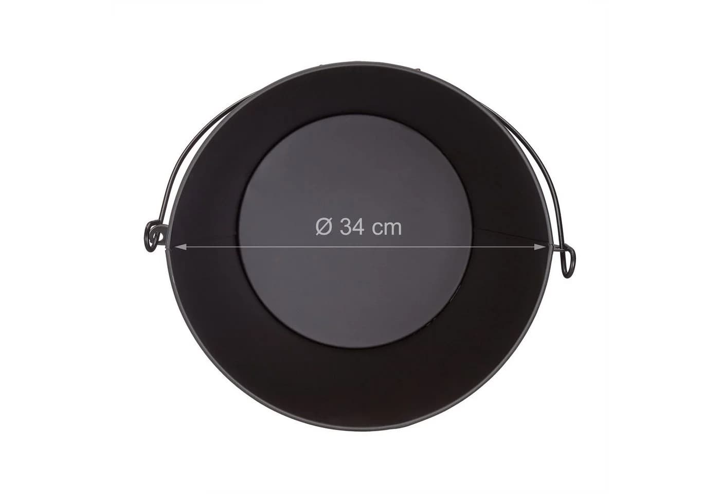 relaxdays Ascheeimer mit Deckel aus Stahl Schwarz - Bild 3