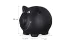 relaxdays Spardose Sparschwein zum Beschriften Schwarz Keramik Bild 1