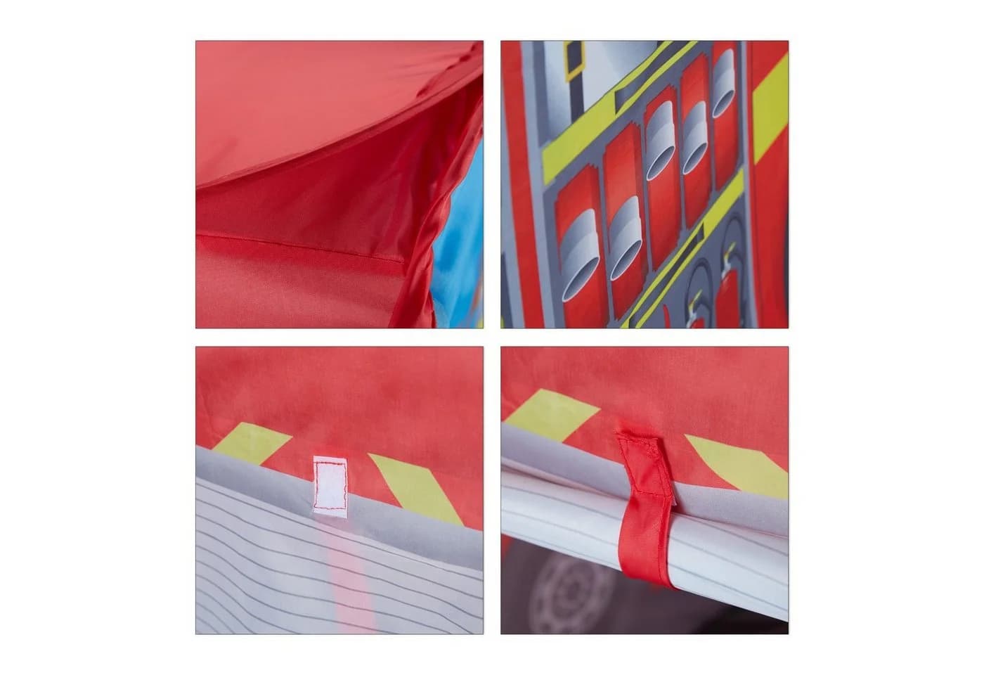 relaxdays Spielzelt Feuerwehr für Kind Pop-Up Zelt mit Dachluke - Bild 4