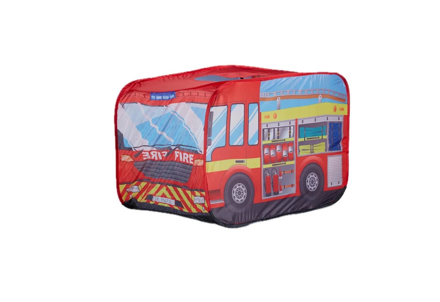relaxdays Spielzelt Feuerwehr für Kind Pop-Up Zelt mit Dachluke - Bild 5