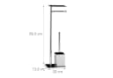 Moderne WC Garnitur aus Chrom und Schwarz Bild 4