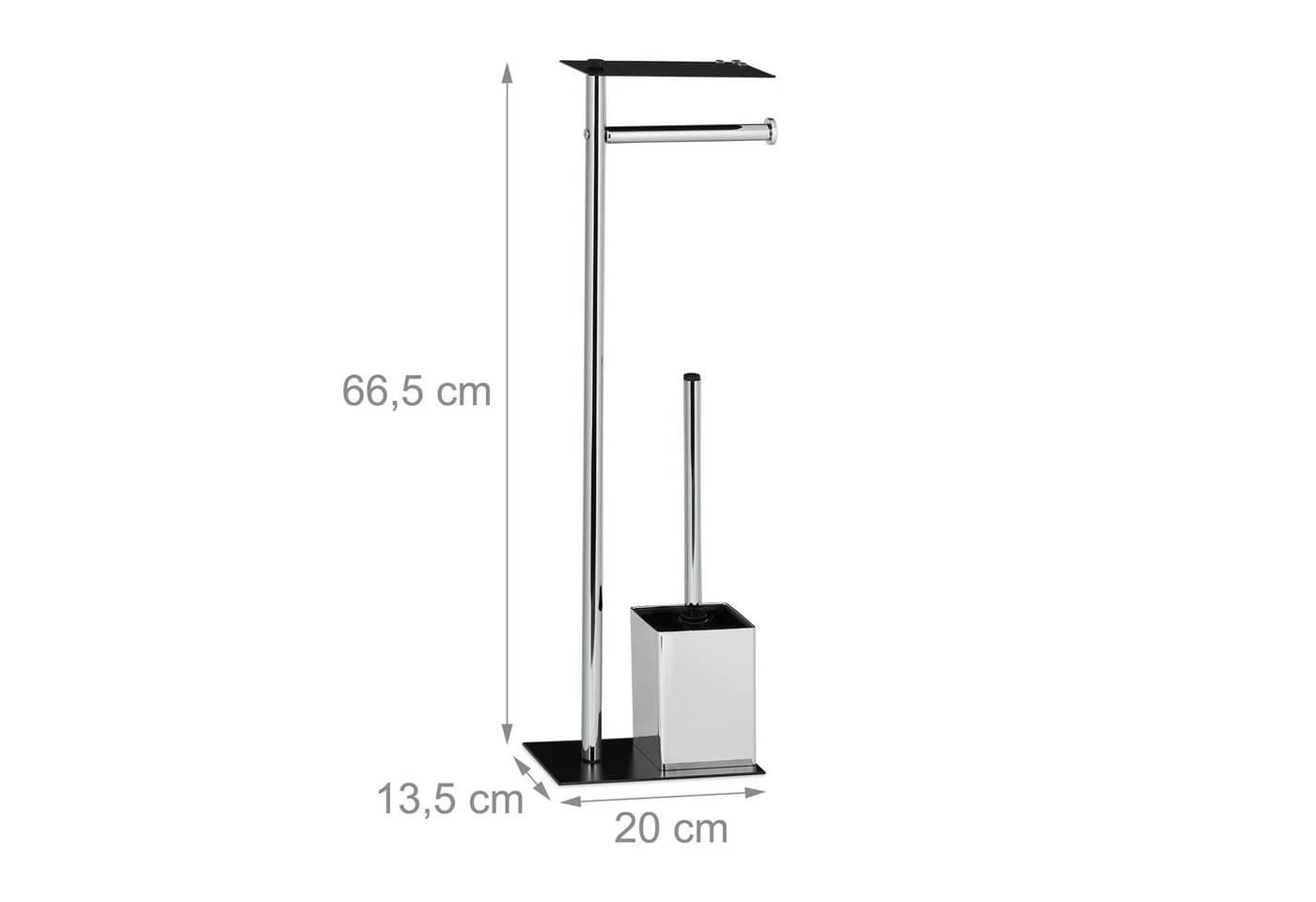 Moderne WC Garnitur aus Chrom und Schwarz - Bild 4
