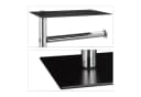 Moderne WC Garnitur aus Chrom und Schwarz Bild 5