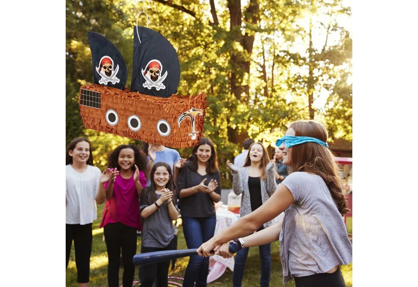 relaxdays Pinata Piratenschiff Braun/Schwarz - Bild 5