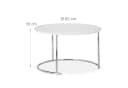 relaxdays Beistelltisch 2er Set Satztisch Weiß Silber Bild 1