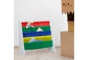 relaxdays Kinderregal Bücherregal mit Stofffächern Bild 1