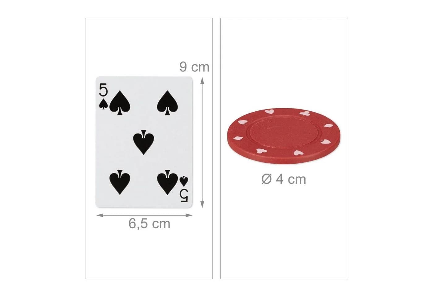 relaxdays Pokerset Groß 200 Chips Metallbox Bunt - Bild 5