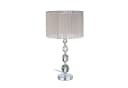 relaxdays Tischleuchte Nachttischlampe Kristall Silber/Grau Bild 2