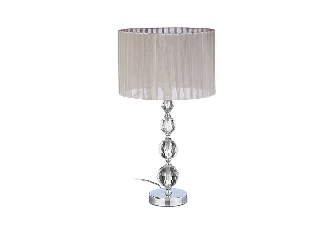 relaxdays Tischleuchte Nachttischlampe Kristall Silber/Grau - Bild 2