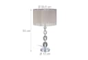 relaxdays Tischleuchte Nachttischlampe Kristall Silber/Grau Bild 4