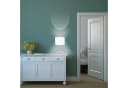 relaxdays Tischleuchte silber mit Stoffschirm E27 Bild 1