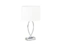 relaxdays Tischleuchte silber mit Stoffschirm E27 Bild 2