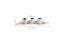 relaxdays Teelichthalter Set Sand Weiß/Beige/Grau mit Dekoschale Bild 4