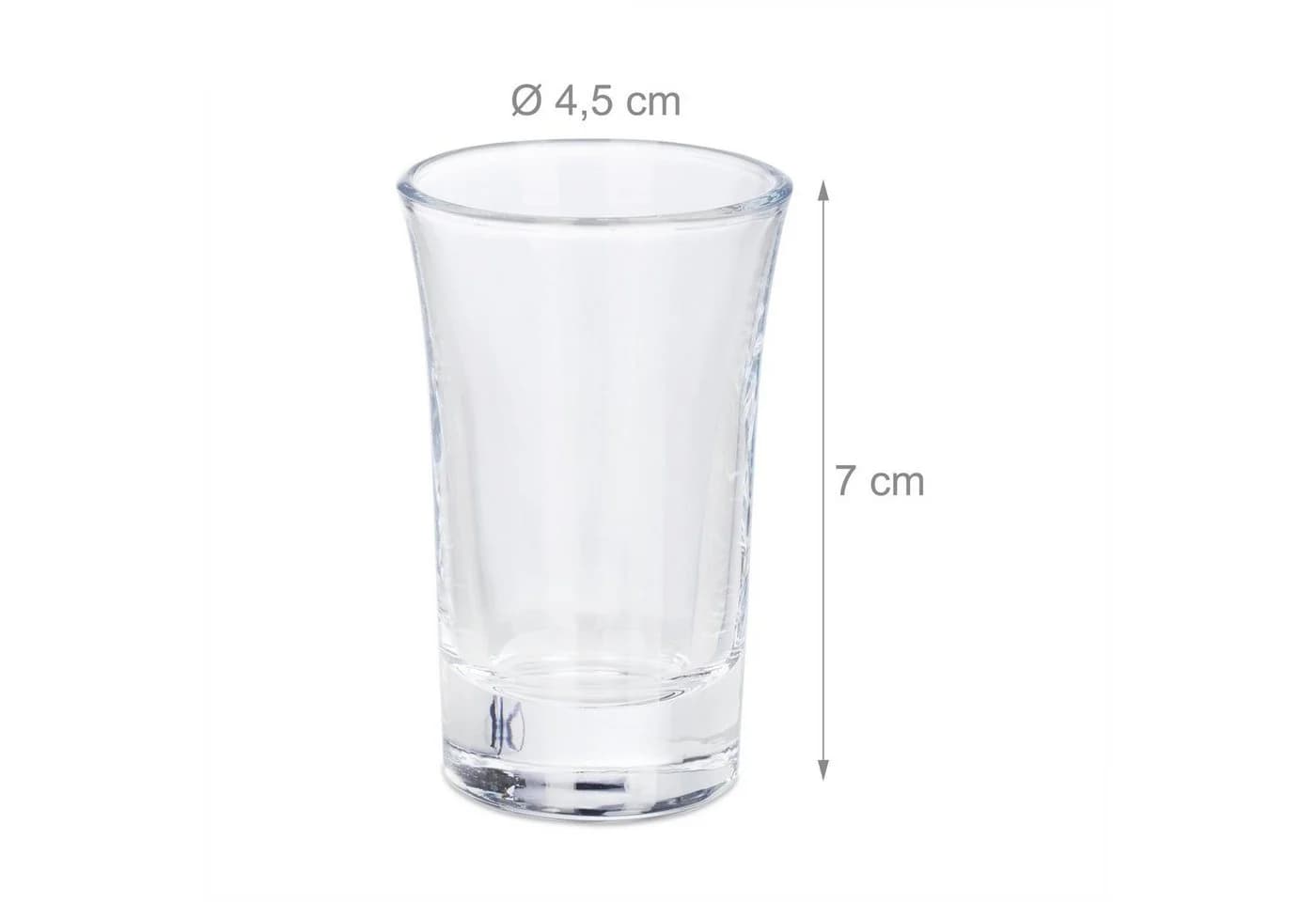 relaxdays Schnapsglas 4cl 6er Set Transparent Glas - Bild 4
