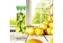 relaxdays Glaskaraffe 1l zylindrisch Kristallglas Edelstahl Bild 5