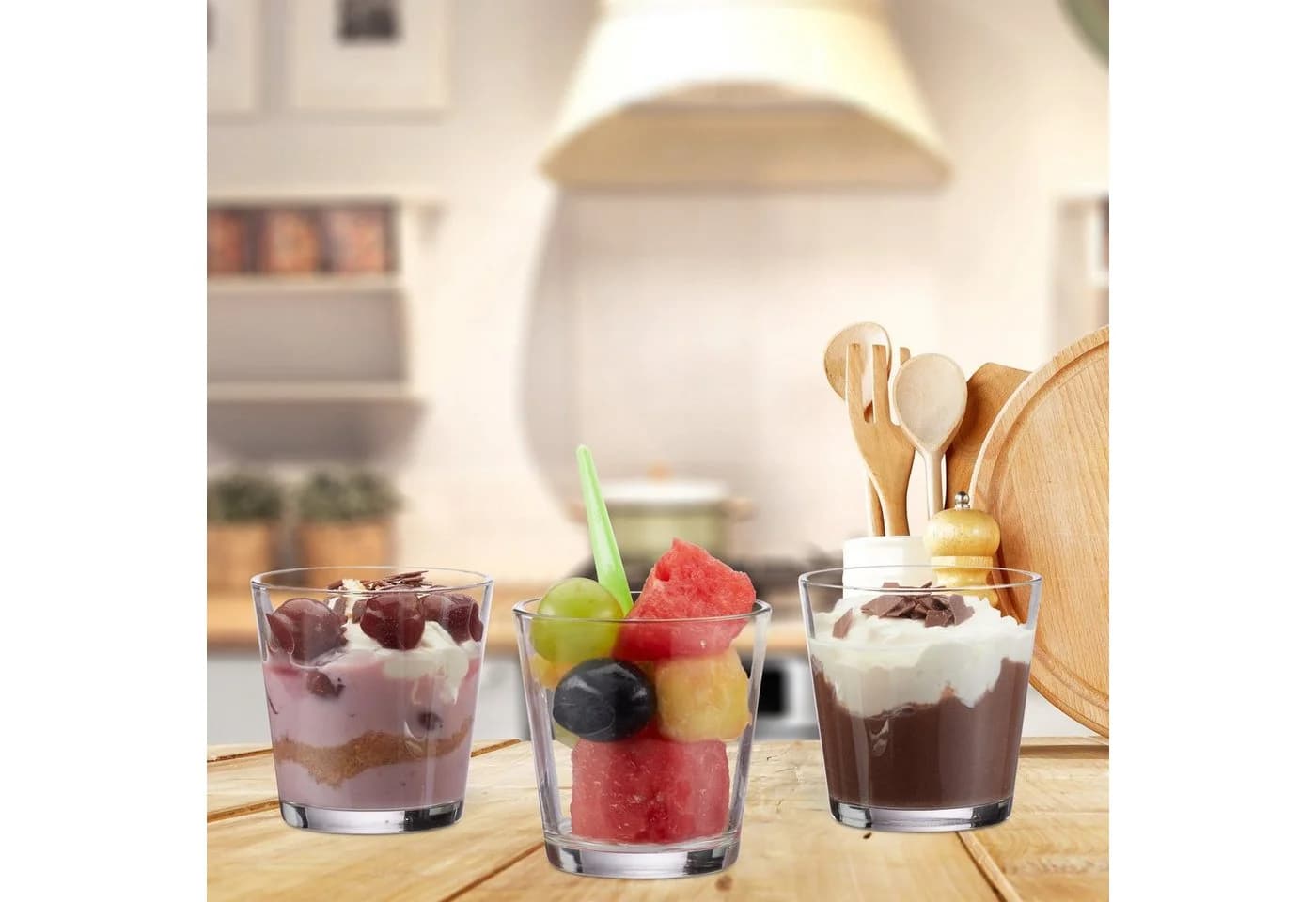 relaxdays Teelichthalter 12er Set Glas Klar Konisch - Bild 3