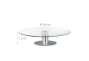relaxdays 2x Drehbare Tortenplatte mit Standfuß, Glas, Silber Bild 4