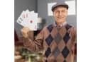 relaxdays Jumbo Pokerkarten 54-tlg. Kunststoff Extra Groß Schwarz/Weiß Bild 1