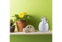 relaxdays Spardose Ananas Silber Keramik Bild 1