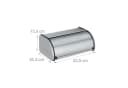 relaxdays Brotkasten Edelstahl Silber Moderner Rollbrotkasten Bild 4