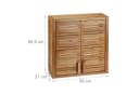 relaxdays Hängeschrank aus Bambus mit magnetischen Türen Bild 4
