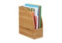 relaxdays Organizer Stehsammler Bambus A4 Braun Bild 2