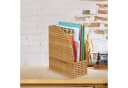 relaxdays Organizer Stehsammler Bambus A4 Braun Bild 3