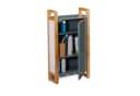 relaxdays Hängeschrank Bad grau mit 3 Haken Bild 2