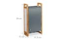 relaxdays Hängeschrank Bad grau mit 3 Haken Bild 4