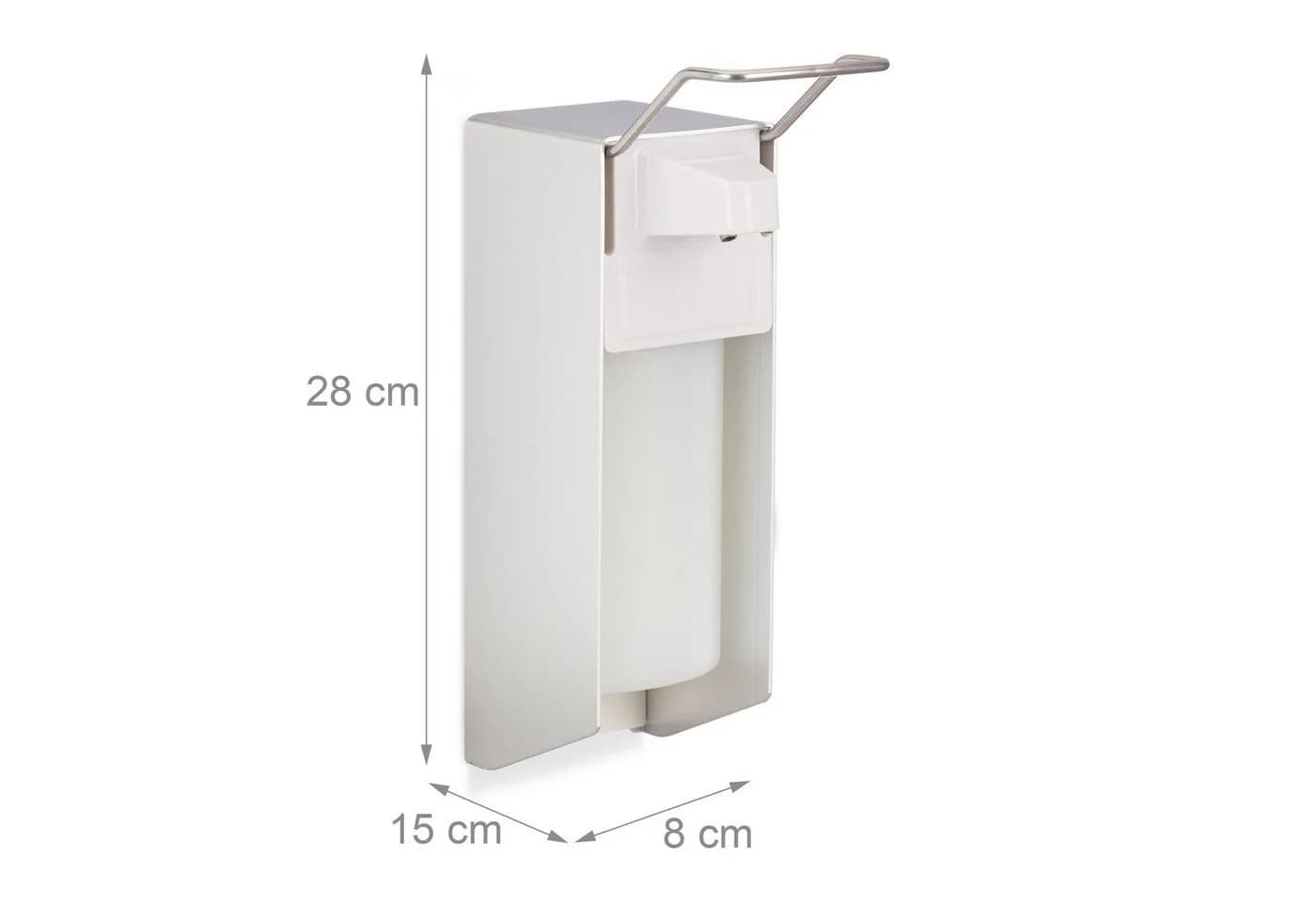 relaxdays Wandspender 500 ml Hygienisch mit Ellbogenpump - Bild 4