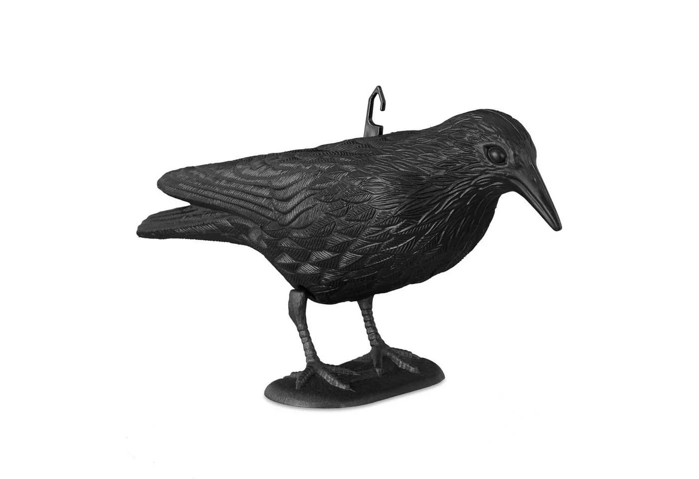 relaxdays 3x Taubenschreck Krähe sitzend Schwarz Gartenfigur - Bild 2