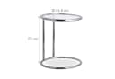 relaxdays Beistelltisch rund Glas Edelstahl Silber Bild 4