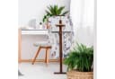 relaxdays Herrendiener Wallnussoptik Kleiderbutler mit Ablage Bild 1