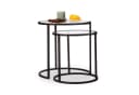 relaxdays Satztisch Beistelltische 2er Set Glas Schwarz Bild 2