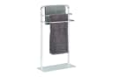 relaxdays Handtuchhalter Milchglas/Chrom Freistehend 3 Stangen Bild 2