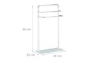 relaxdays Handtuchhalter Milchglas/Chrom Freistehend 3 Stangen Bild 4