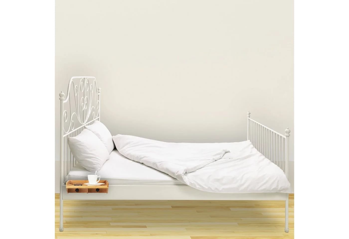 relaxdays Nachttisch Bettablage Bambus mit Schraubklemmen - Bild 3