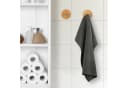 relaxdays Kleiderhaken Handtuchhaken selbstklebend 4er Set Bambus Silber Bild 1
