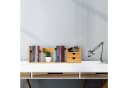relaxdays Schreibtisch Organizer Bambus mit 2 Schubladen und ausziehbarem Regal Bild 1
