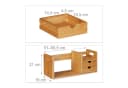 relaxdays Schreibtisch Organizer Bambus mit 2 Schubladen und ausziehbarem Regal Bild 4