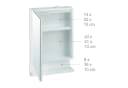 relaxdays Badezimmerspiegelschrank mit Steckdose Weiß Bild 5