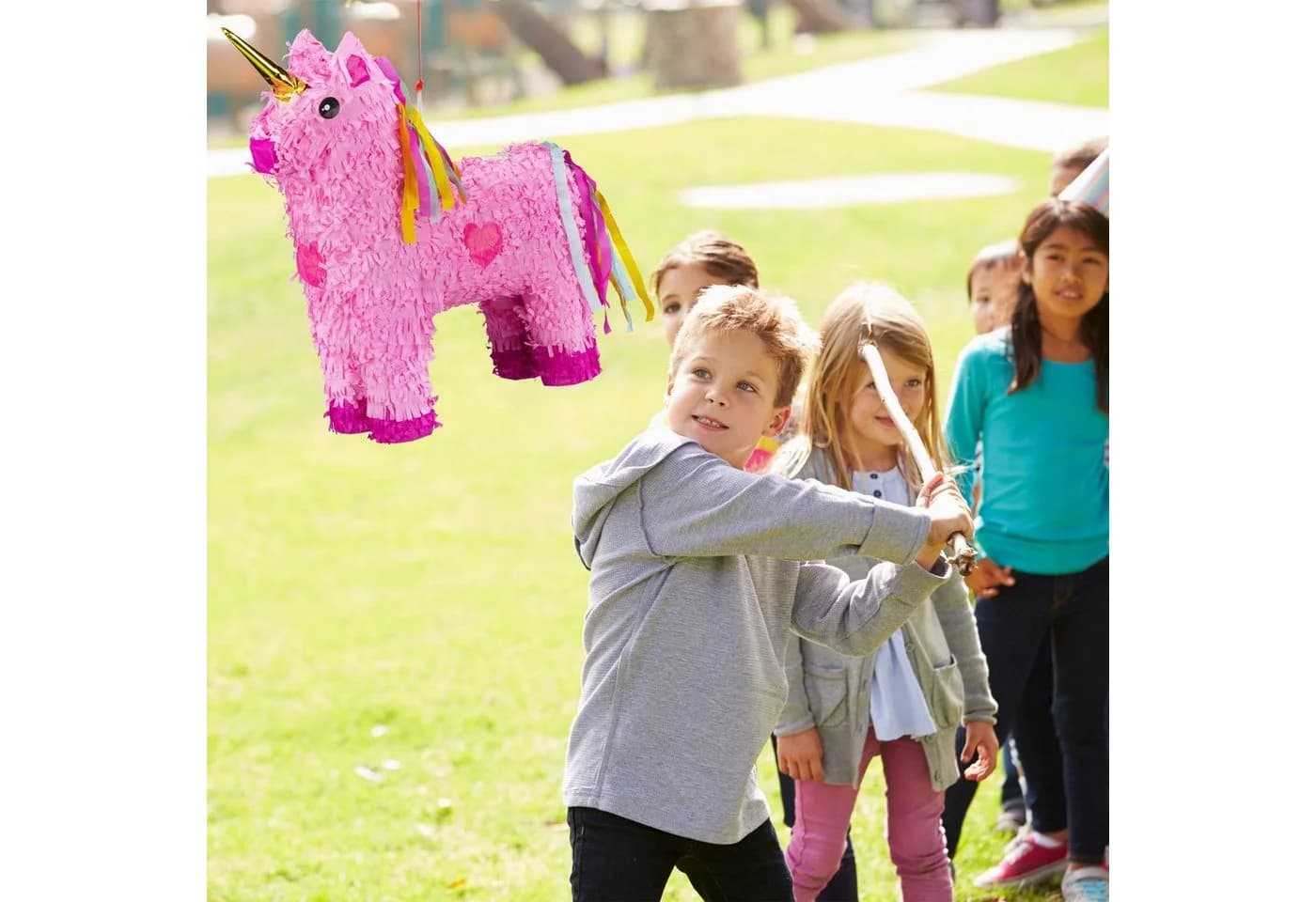 relaxdays Pinata Einhorn Rosa-Pink Partydeko - Bild 5